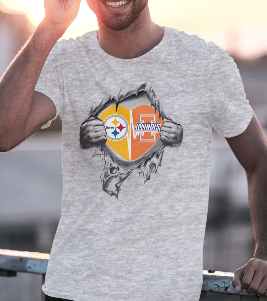 Steelers Illinois Heartbeat T-Shirt
