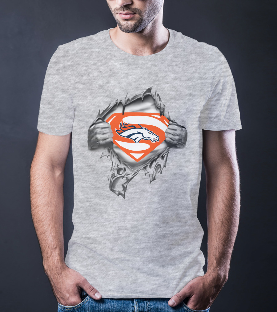 Denver Broncos Superman Chest Logo T-Shirt