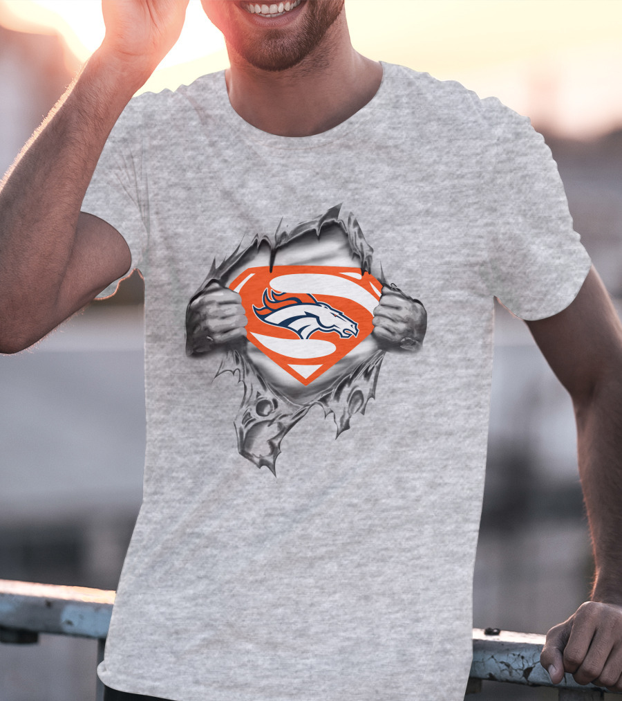 Denver Broncos Superman Chest Logo T-Shirt