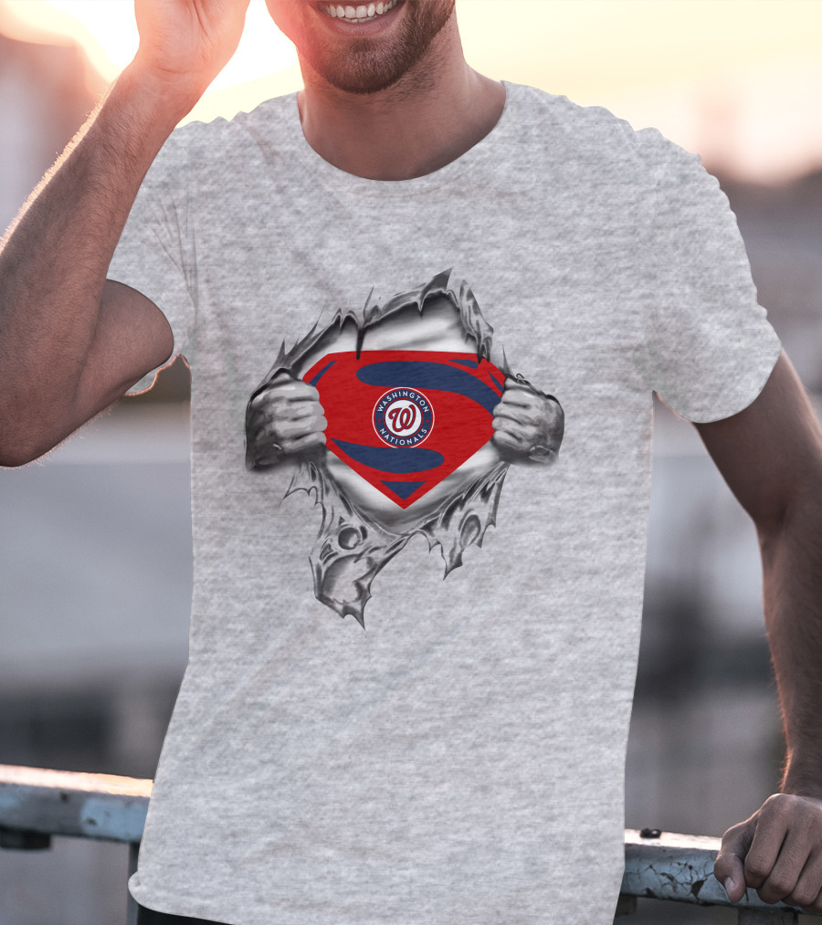 Washington Nationals Superman Logo Superhero Edition T-Shirt