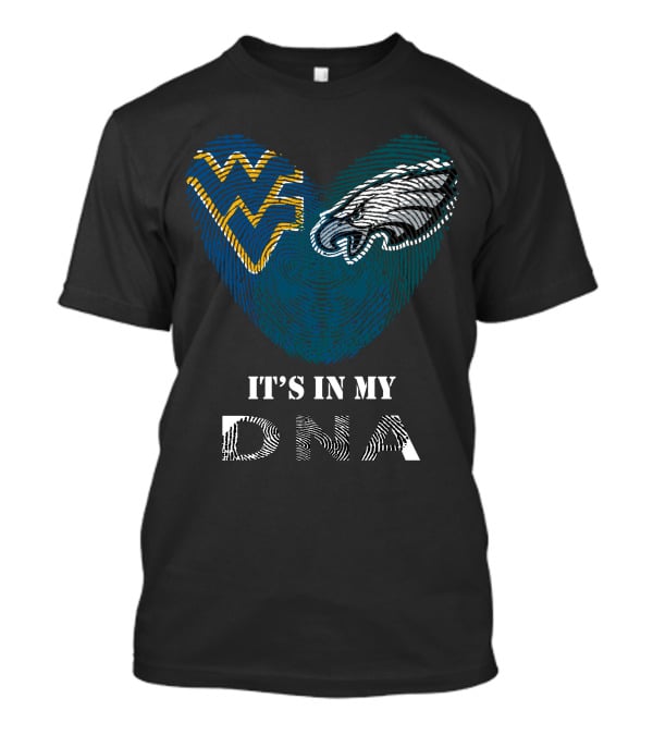 Eagles WV It's In My DNA Fingerprint Heart T-Shirt