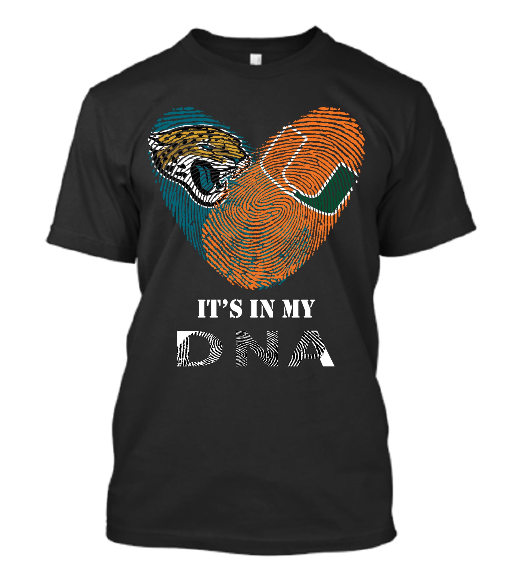 Jacksonville Jaguars Miami Hurricanes It's In My DNA T-Shirt