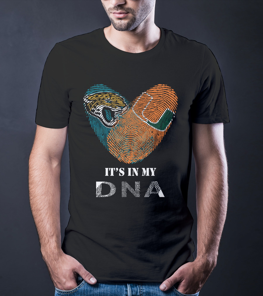 Jacksonville Jaguars Miami Hurricanes It's In My DNA T-Shirt