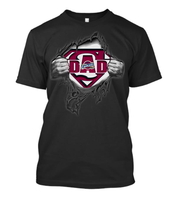 Cavaliers Dad Super Logo Torn T-Shirt