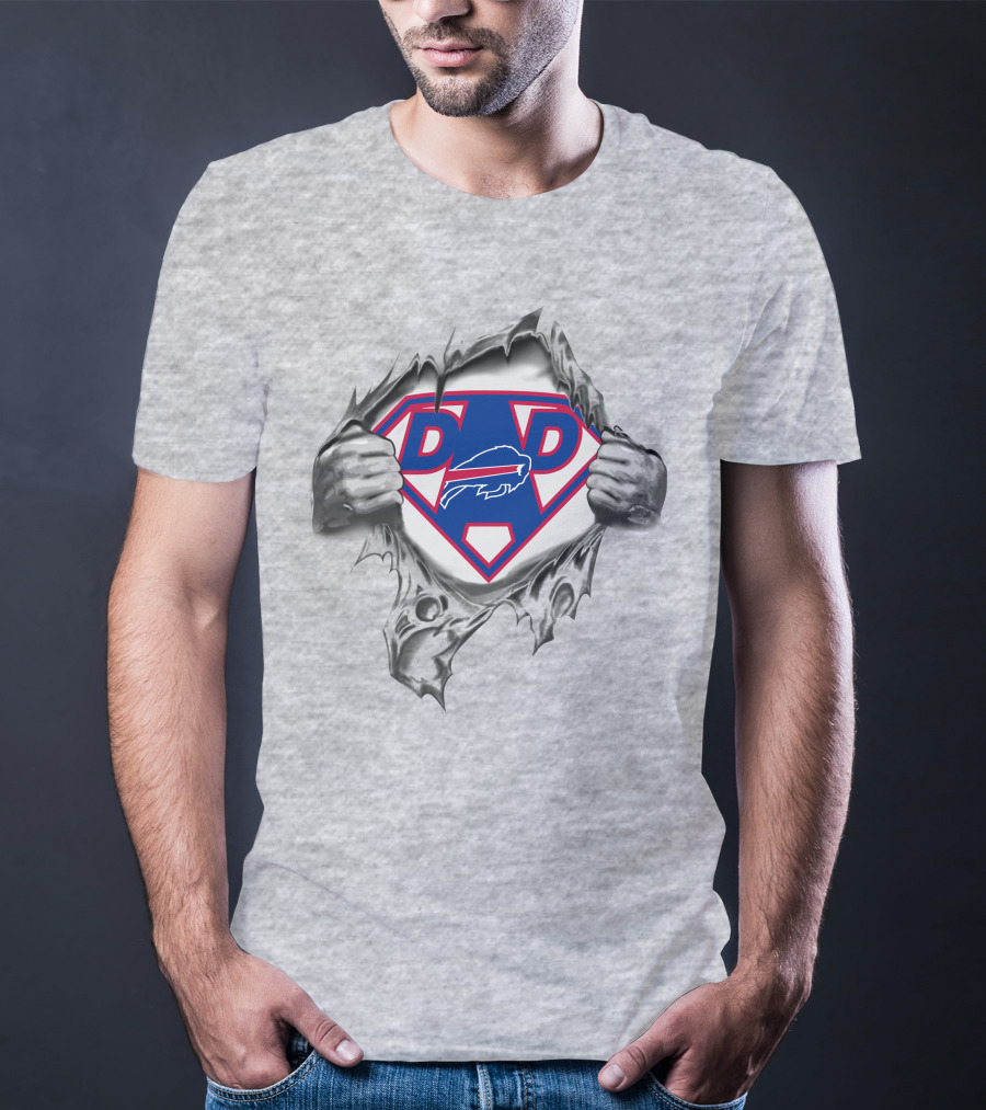 Buffalo Bills Super Dad Superman Logo Tear T-Shirt