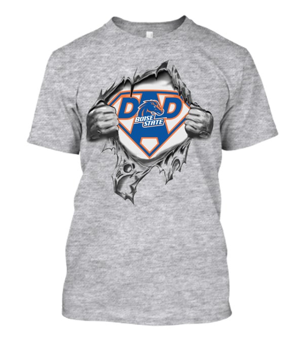 Boise State Broncos Dad Superhero T-Shirt