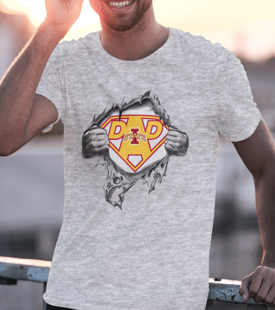 Iowa State Cyclones Dad State Super Hero T-Shirt