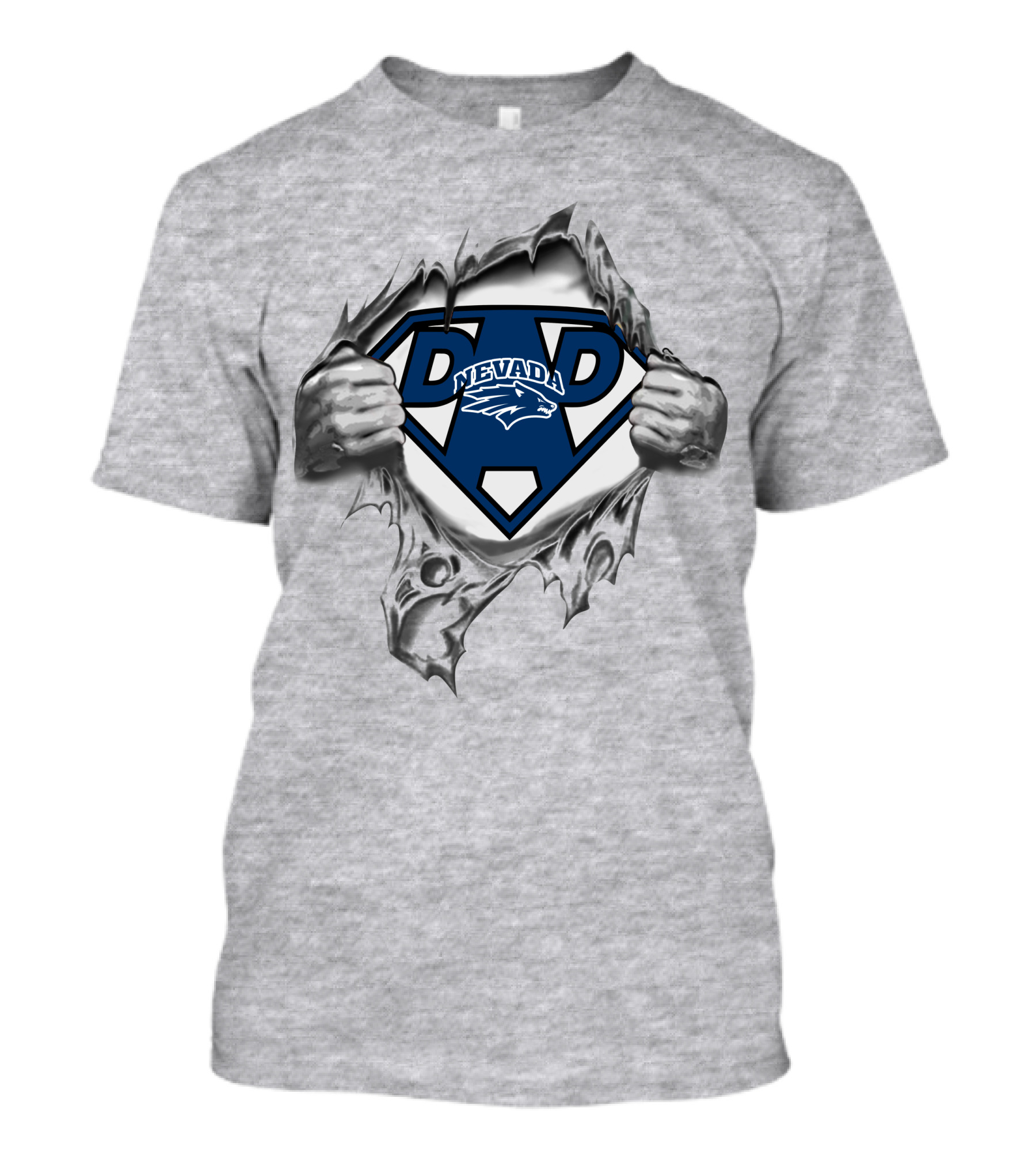 Nevada Wolf Pack Super Dad Superman T-Shirt