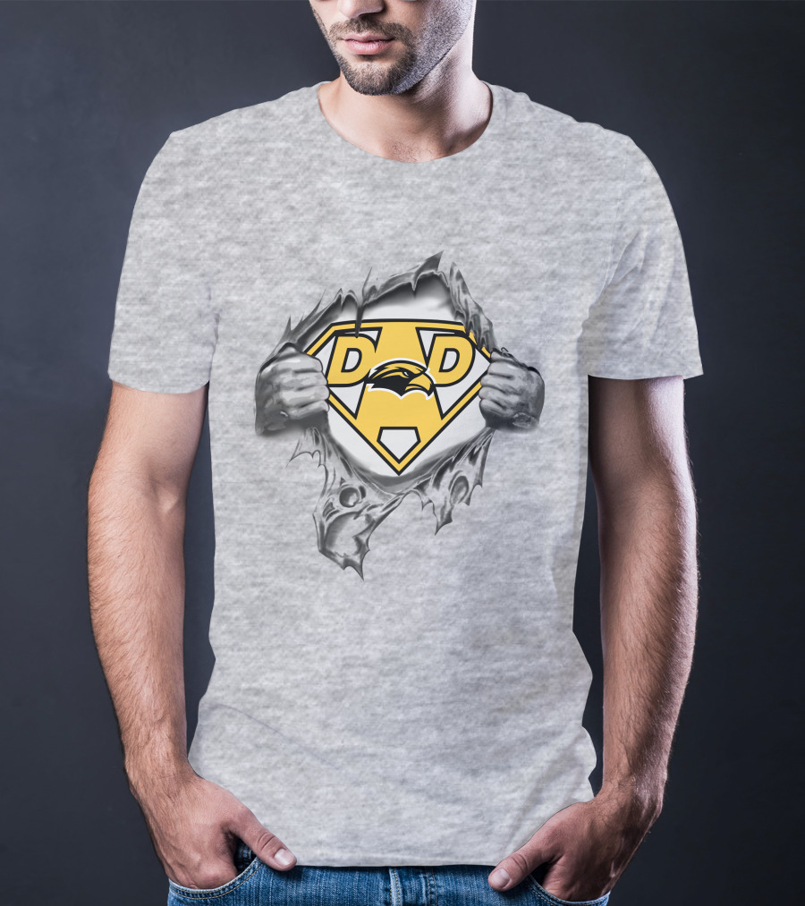 Southern Mississippi Golden Eagles Super Dad Hero T-Shirt