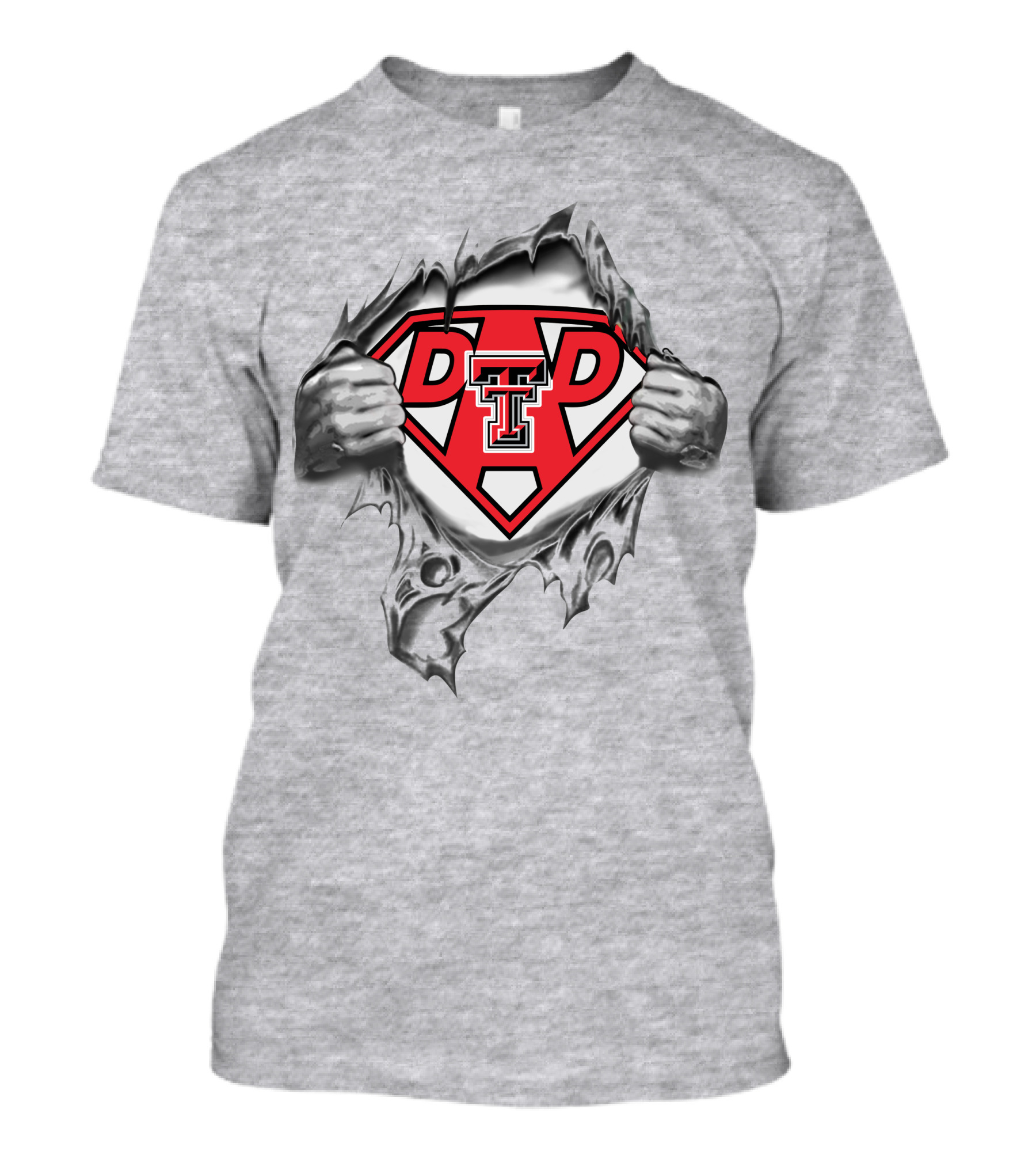 Texas Tech Red Raiders Super Dad Logo Superman Style T-Shirt