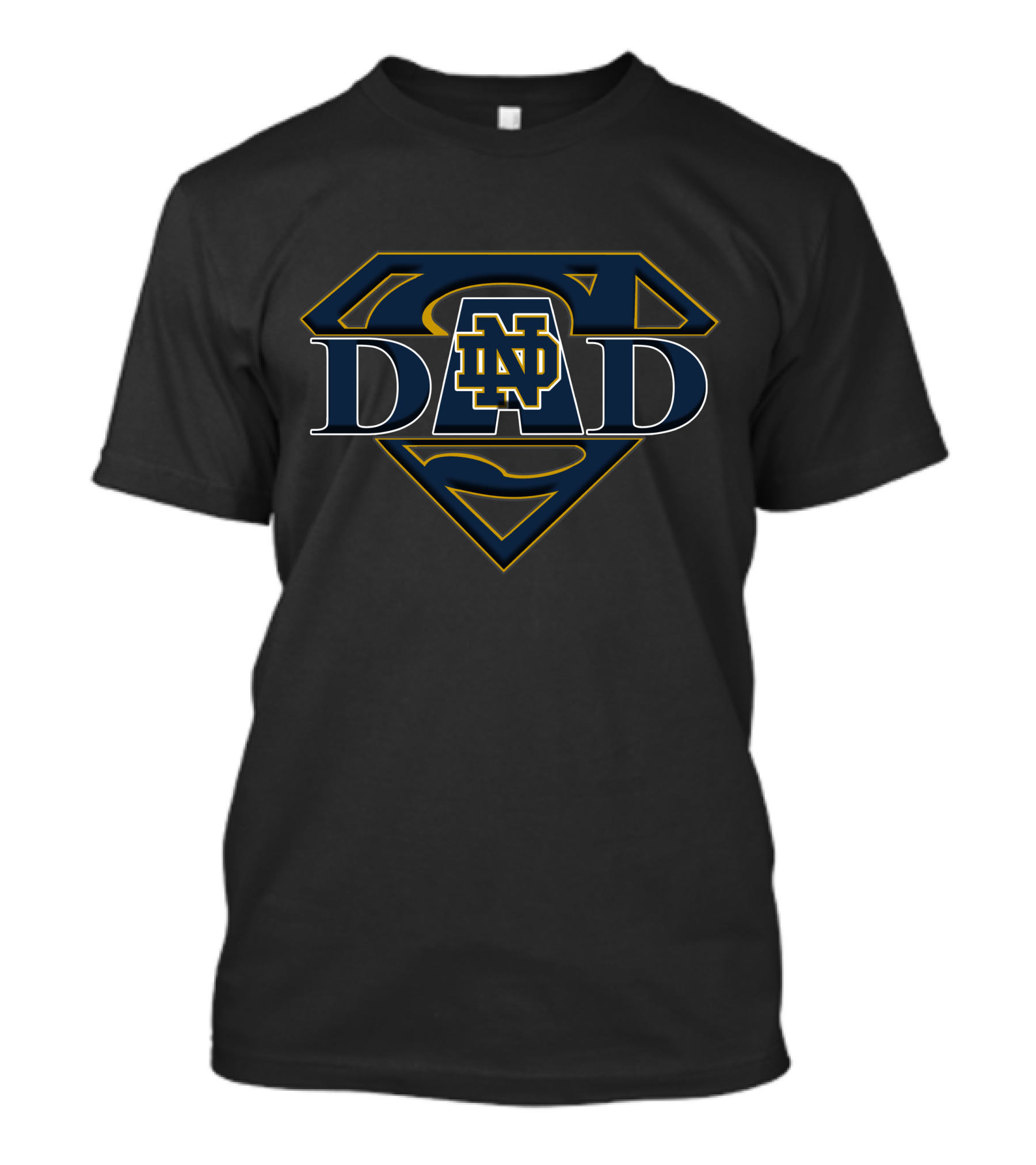 Notre Dame Fighting Irish Super Dad Logo DAD ND T-Shirt