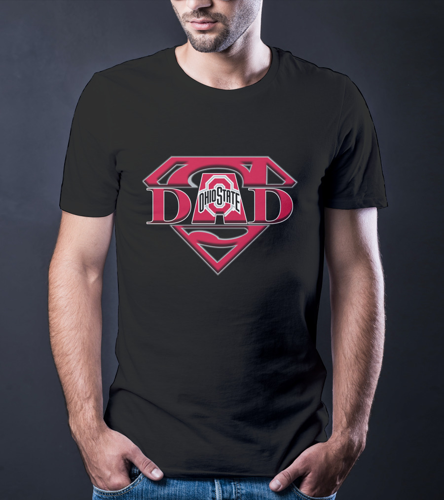 Ohio State Buckeyes Super Dad Logo With Shield T-Shirt