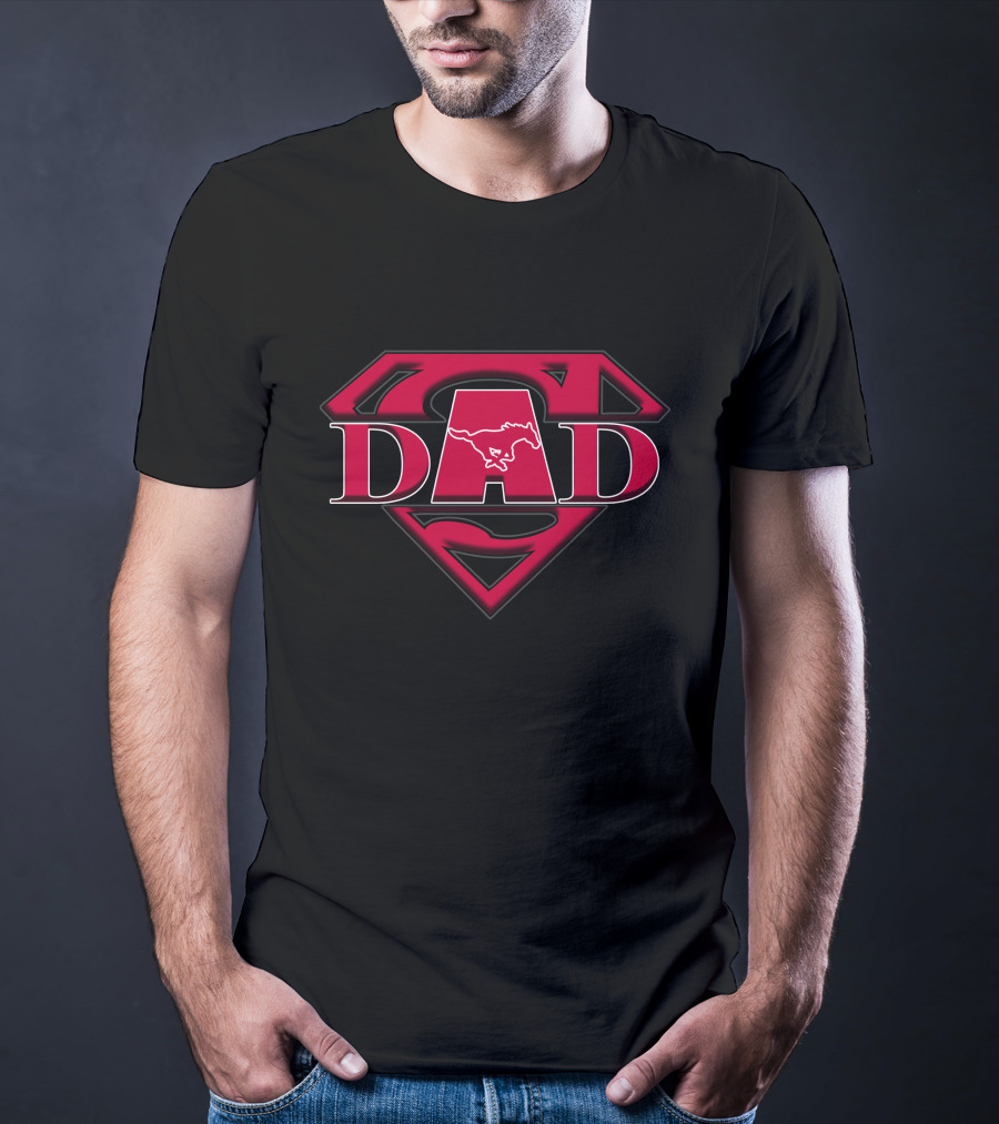 SMU Mustangs Super Dad Superman T-Shirt
