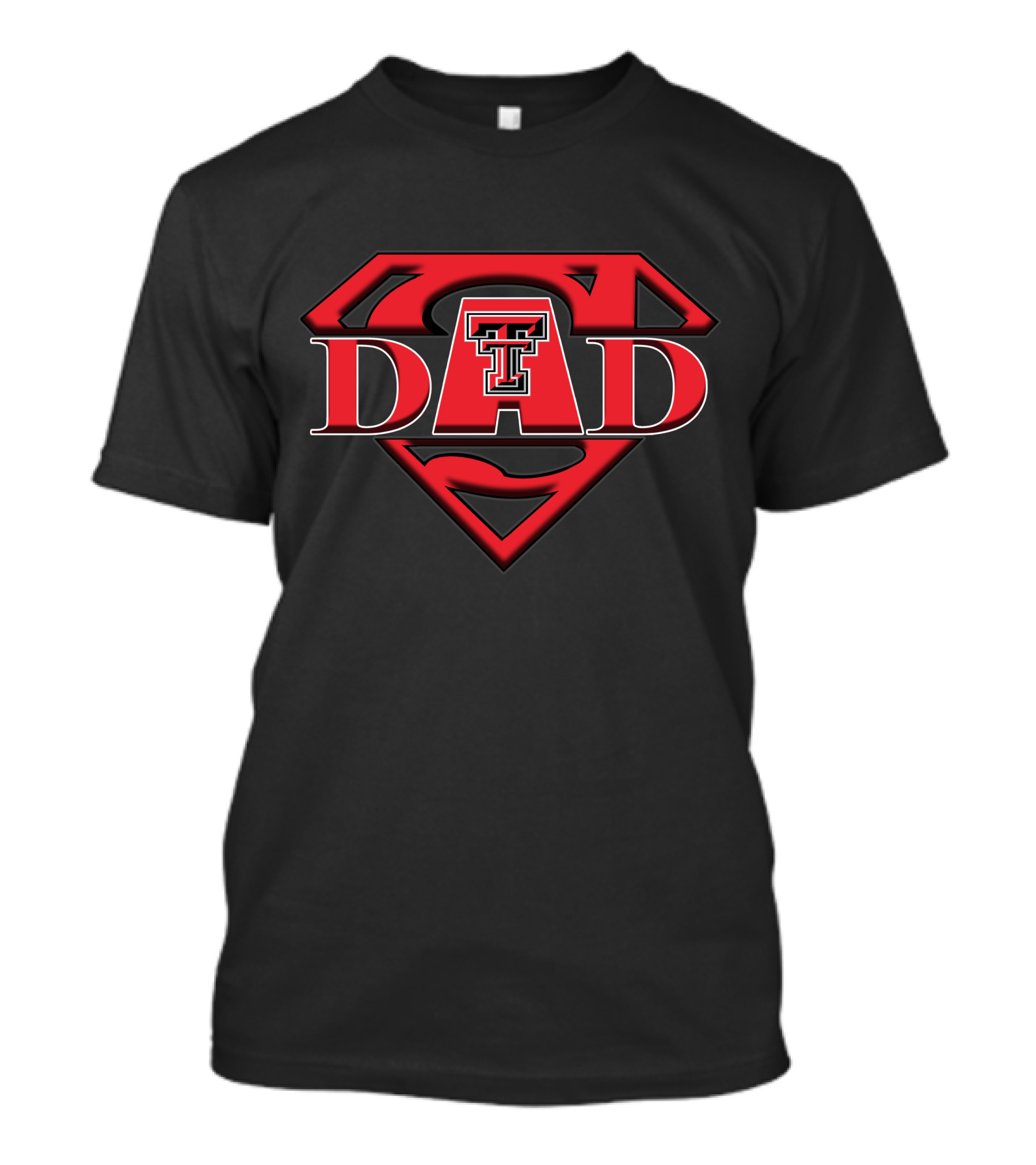Texas Tech Red Raiders Super Dad TTU Logo Superman Emblem T-Shirt
