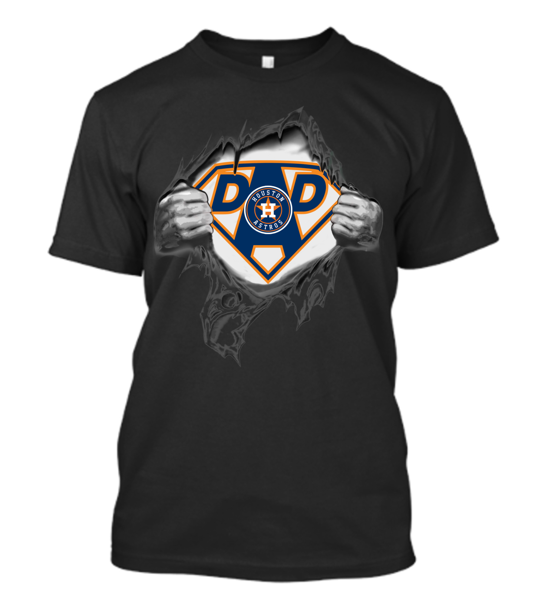 Houston Astros Super Dad Logo Shield T-Shirt