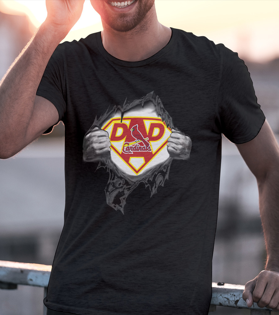 St Louis Cardinals Dad Superhero T-Shirt