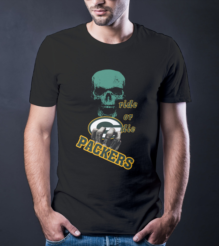 Packers Ride Or Die Skull Logo Fan Jersey T-Shirt