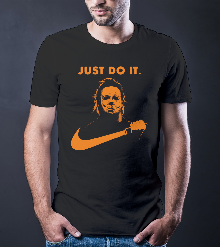 Just Do It Michael Myers Nike Halloween Knife T-Shirt