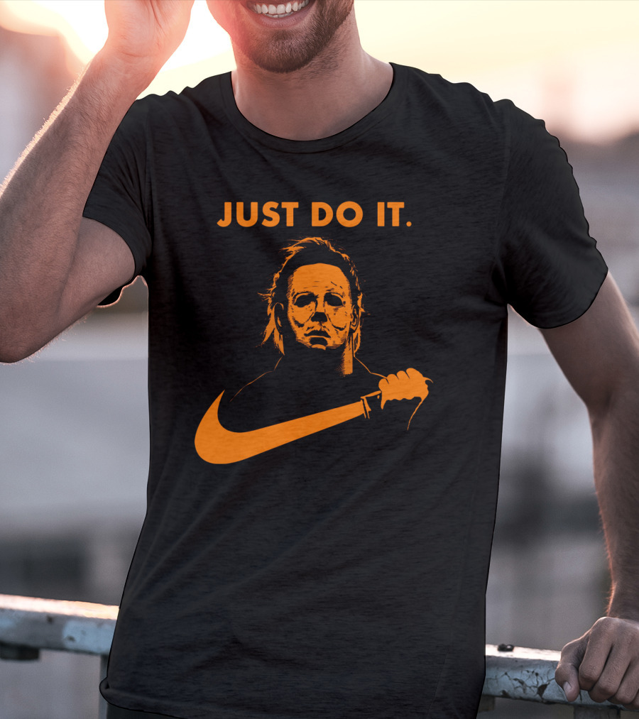 Just Do It Michael Myers Nike Halloween Knife T-Shirt