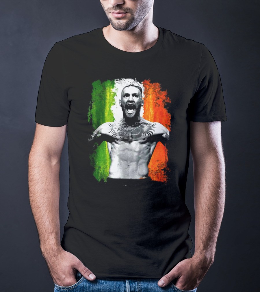 Conor Mcgregor Irish Flag Tribute Athlete T-Shirt