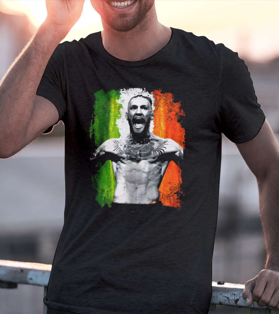 Conor Mcgregor Irish Flag Tribute Athlete T-Shirt