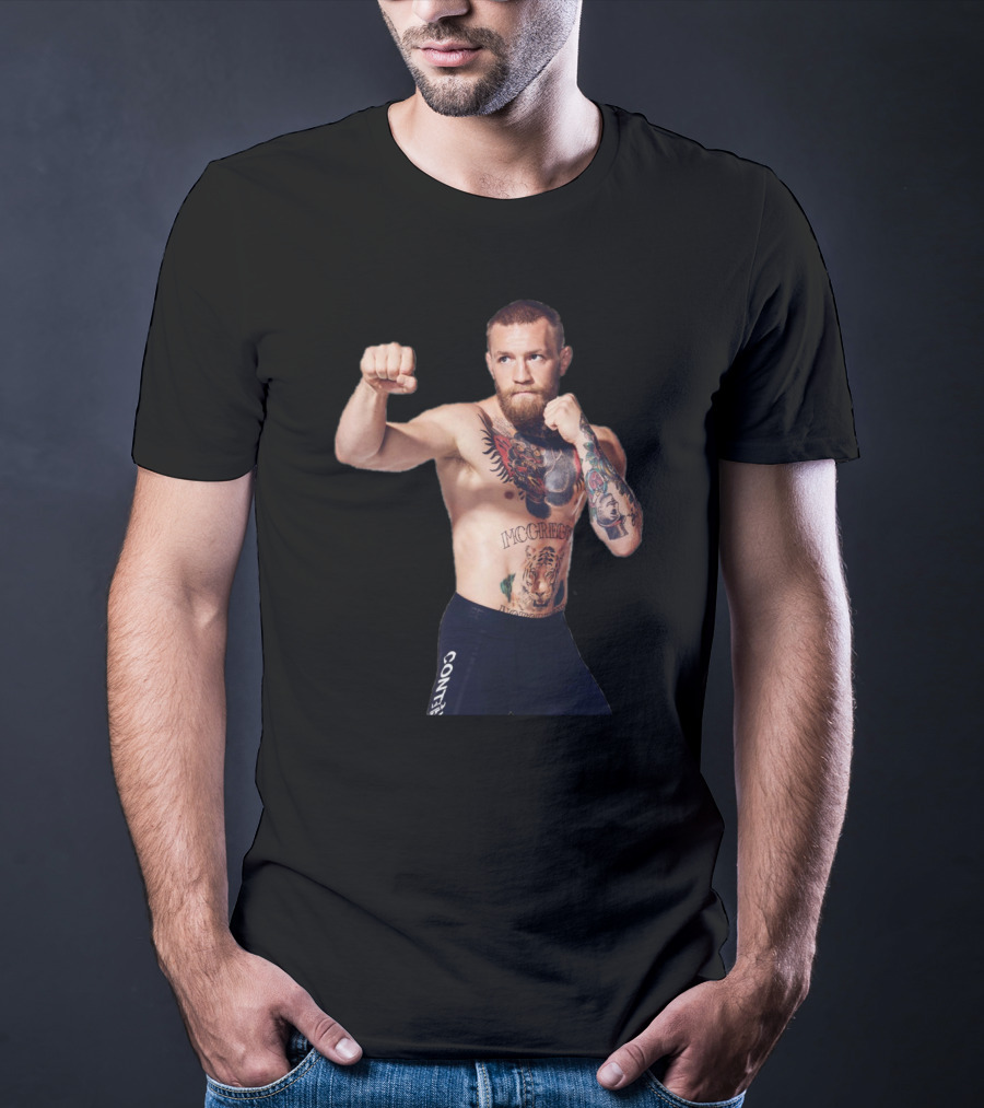 Conor McGregor UFC 189 Fighter Pose With Tattoos T-Shirt
