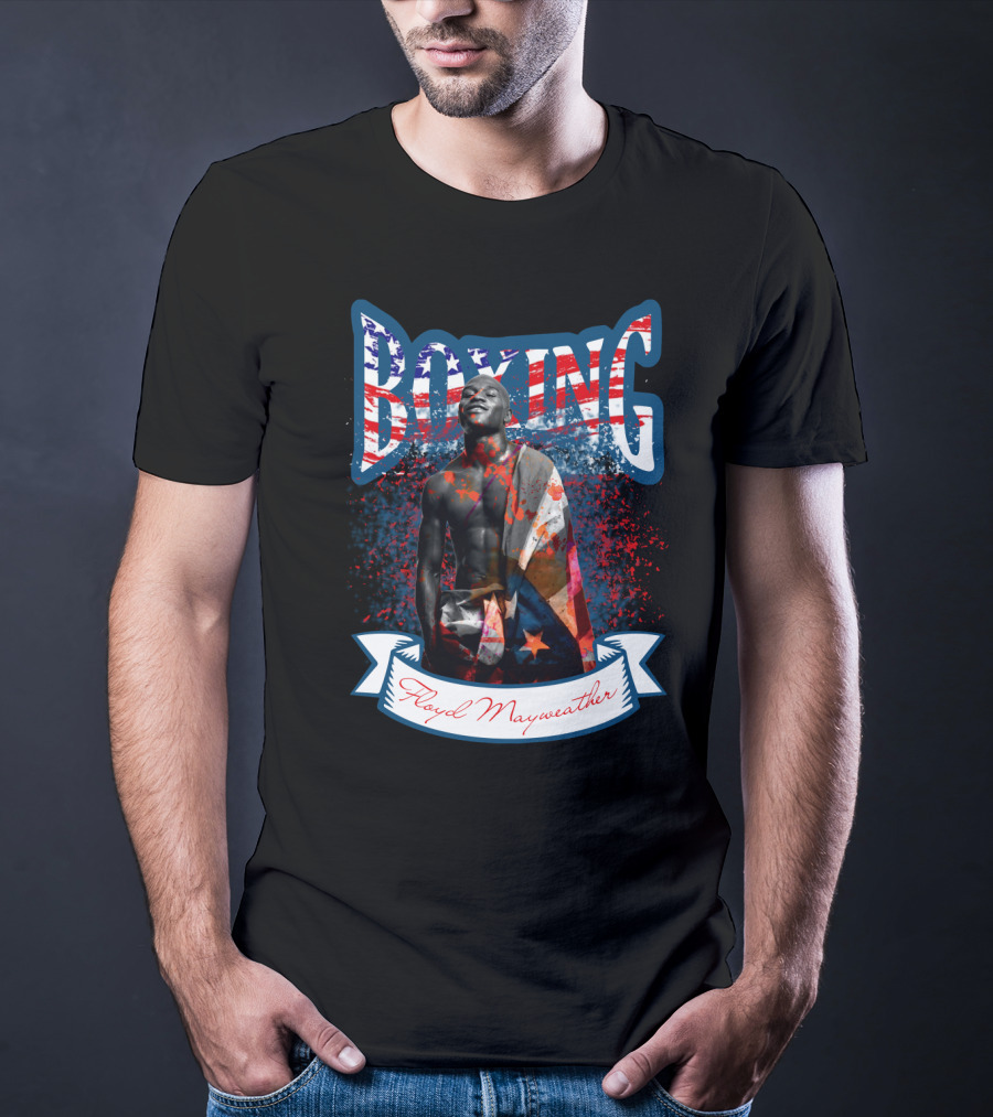 Floyd Mayweather Boxing Usa Flag T-Shirt