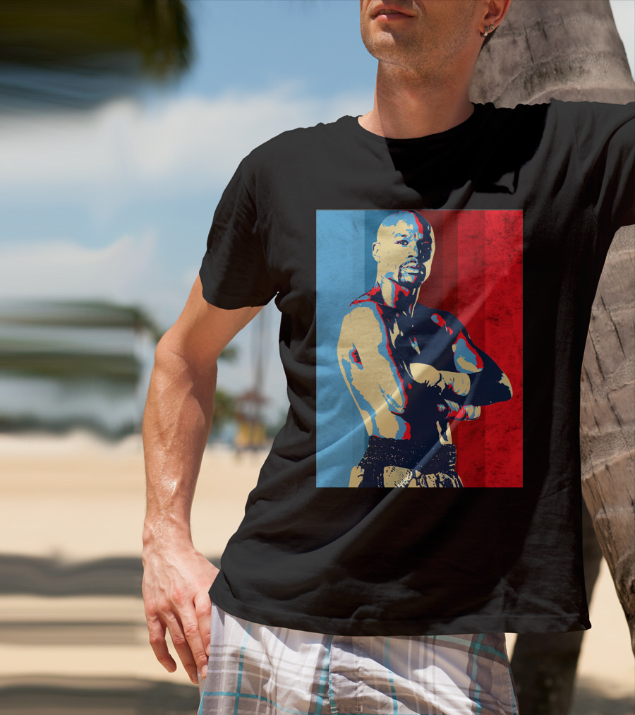 The Money Team Boxing Icon Vintage Red And Blue Stripes T-Shirt