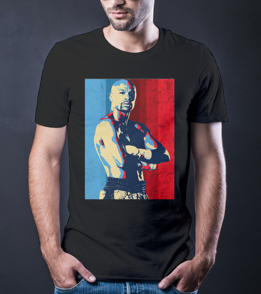 The Money Team Boxing Icon Vintage Red And Blue Stripes T-Shirt