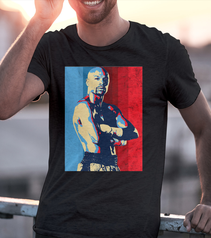 The Money Team Boxing Icon Vintage Red And Blue Stripes T-Shirt