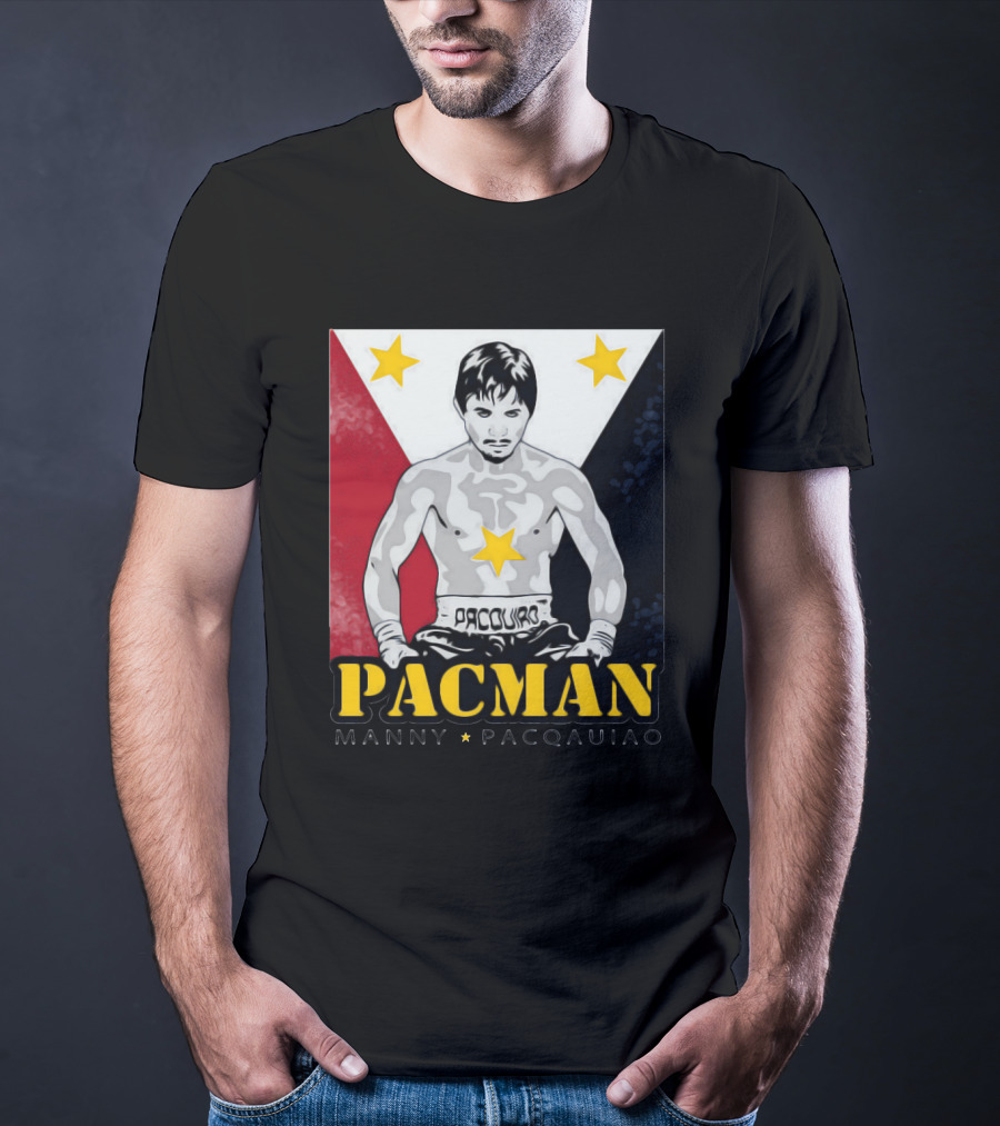 Pacman Manny Pacquiao Stars Boxing Filipino Flag T-Shirt
