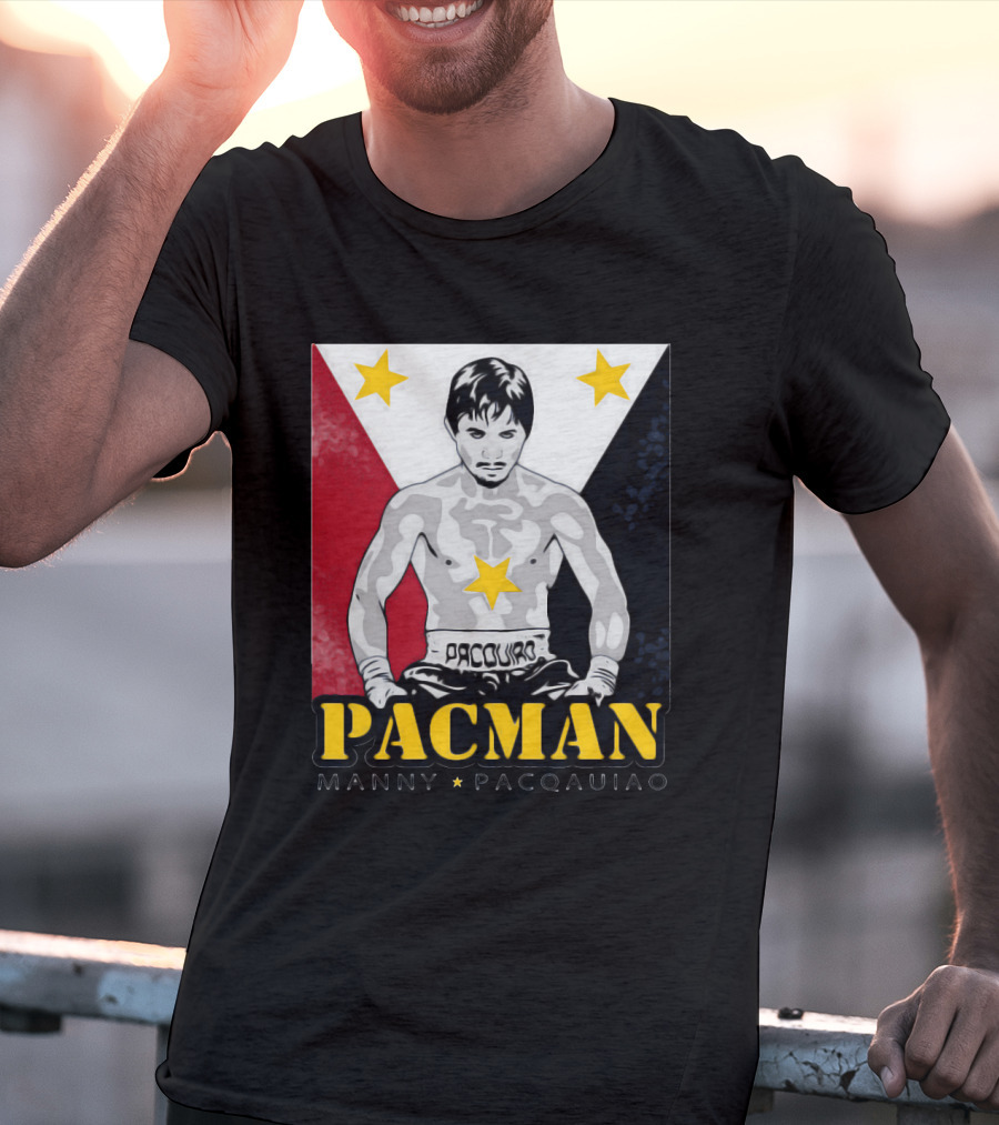 Pacman Manny Pacquiao Stars Boxing Filipino Flag T-Shirt