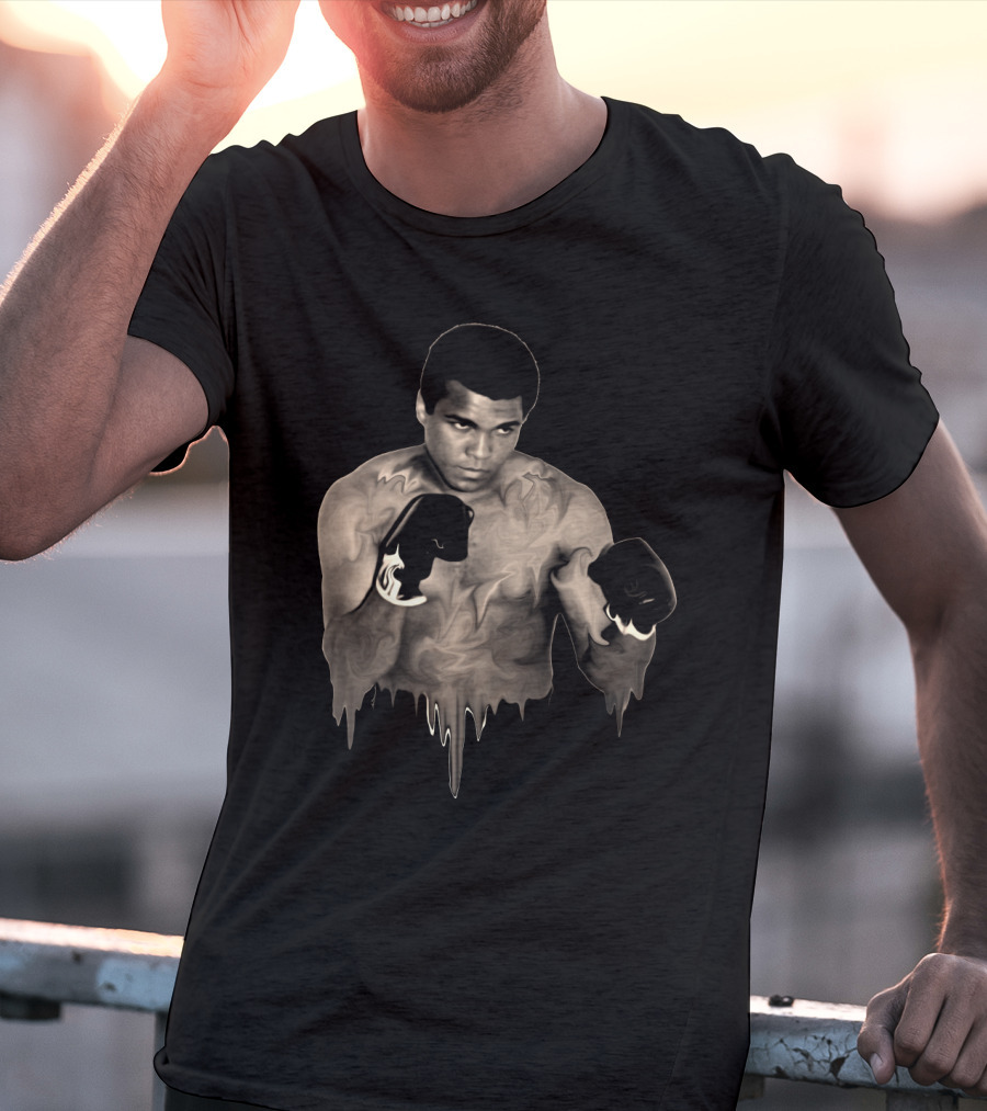 Muhammad Ali Legendary Boxer Dripping Effect T-Shirt