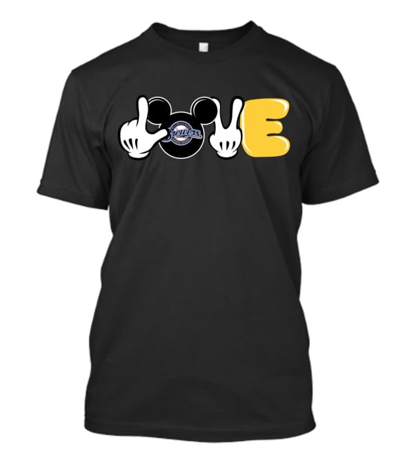 Love Milwaukee Brewers Mickey Mouse T-Shirt