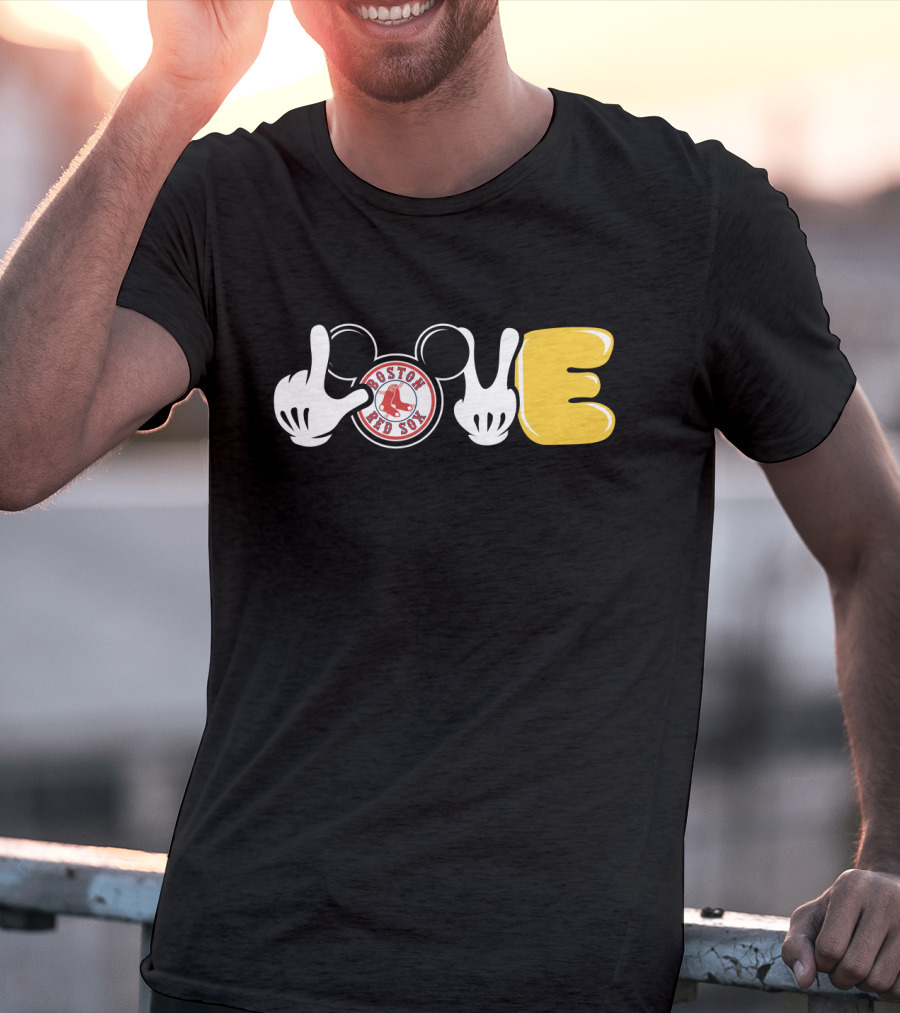 Boston Red Sox Mickey Ears Love T-Shirt