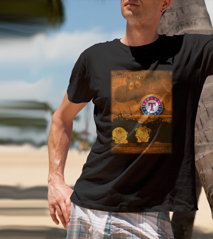 Texas Rangers Peanuts Halloween Charlie Brown Linus Pumpkin Patch T-Shirt