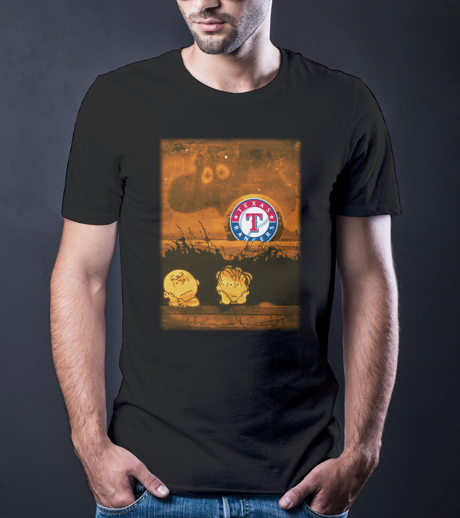 Texas Rangers Peanuts Halloween Charlie Brown Linus Pumpkin Patch T-Shirt