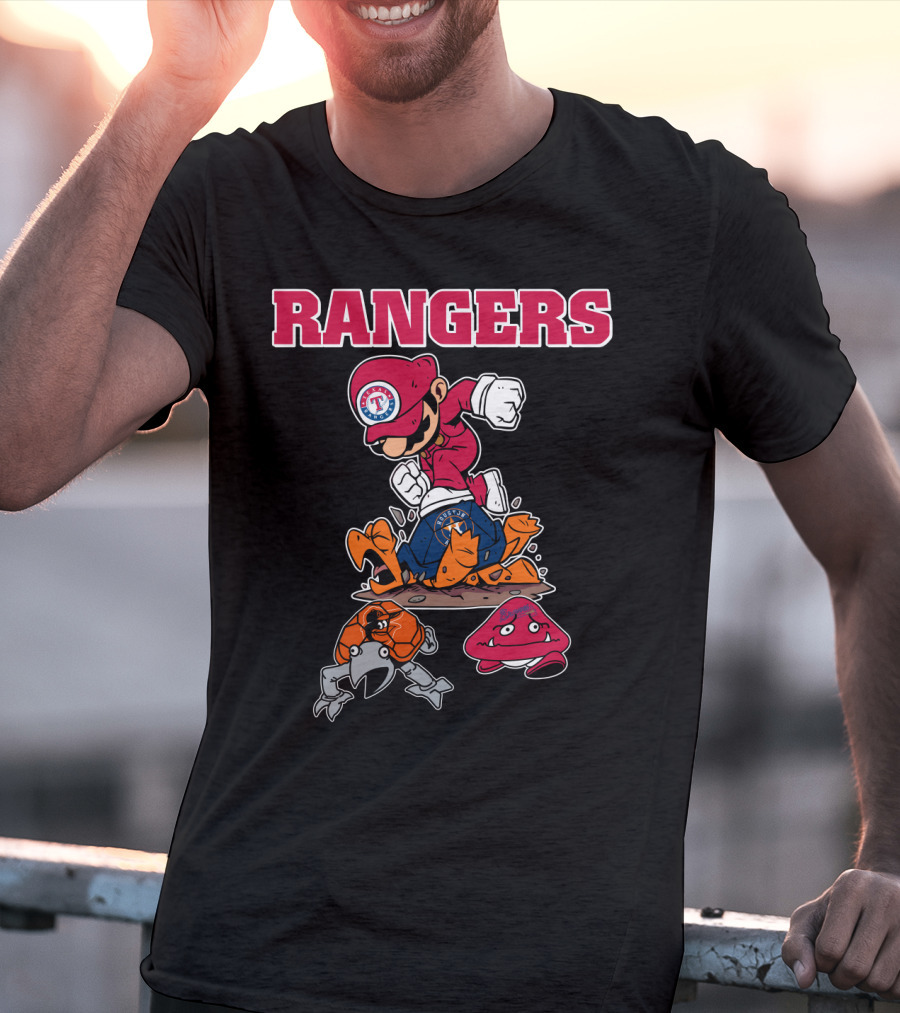 Rangers Texas Baseball Super Plumber T-Shirt