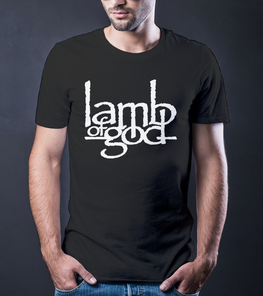 Lamb Of God Official Band Logo White T-Shirt