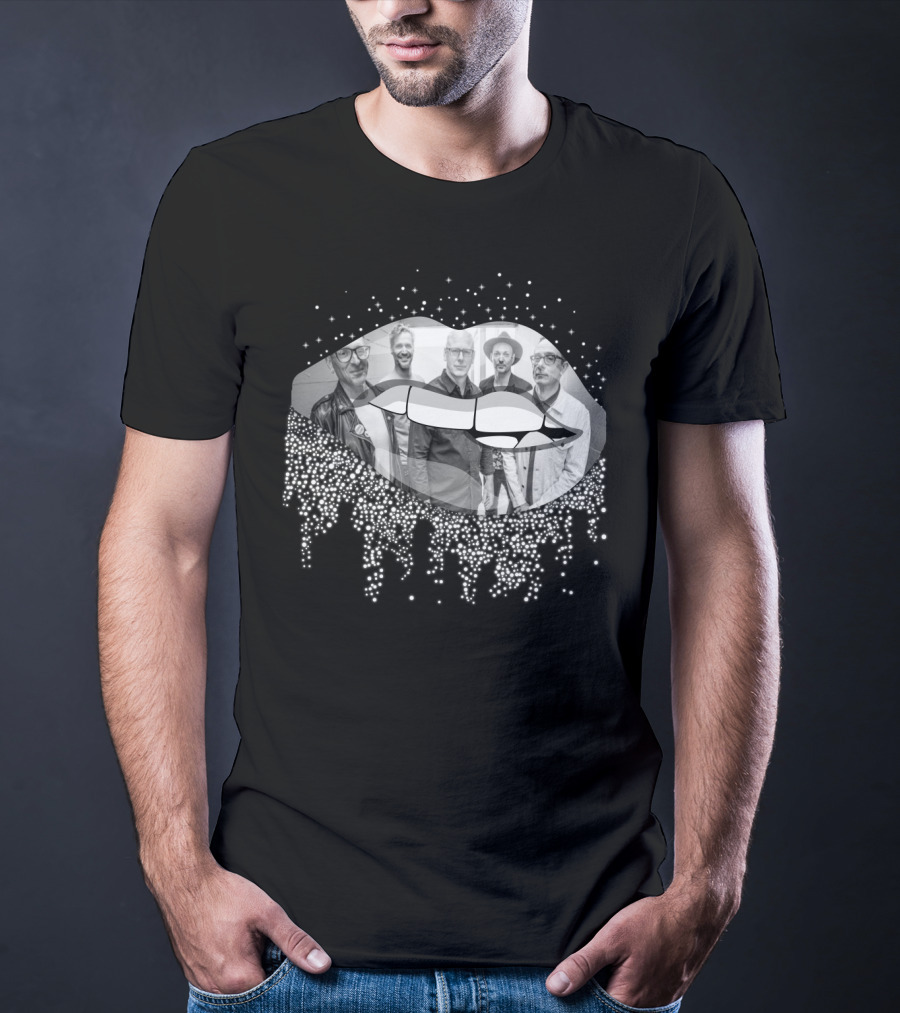 Bad Religion Band Glittering Lips Photo T-Shirt