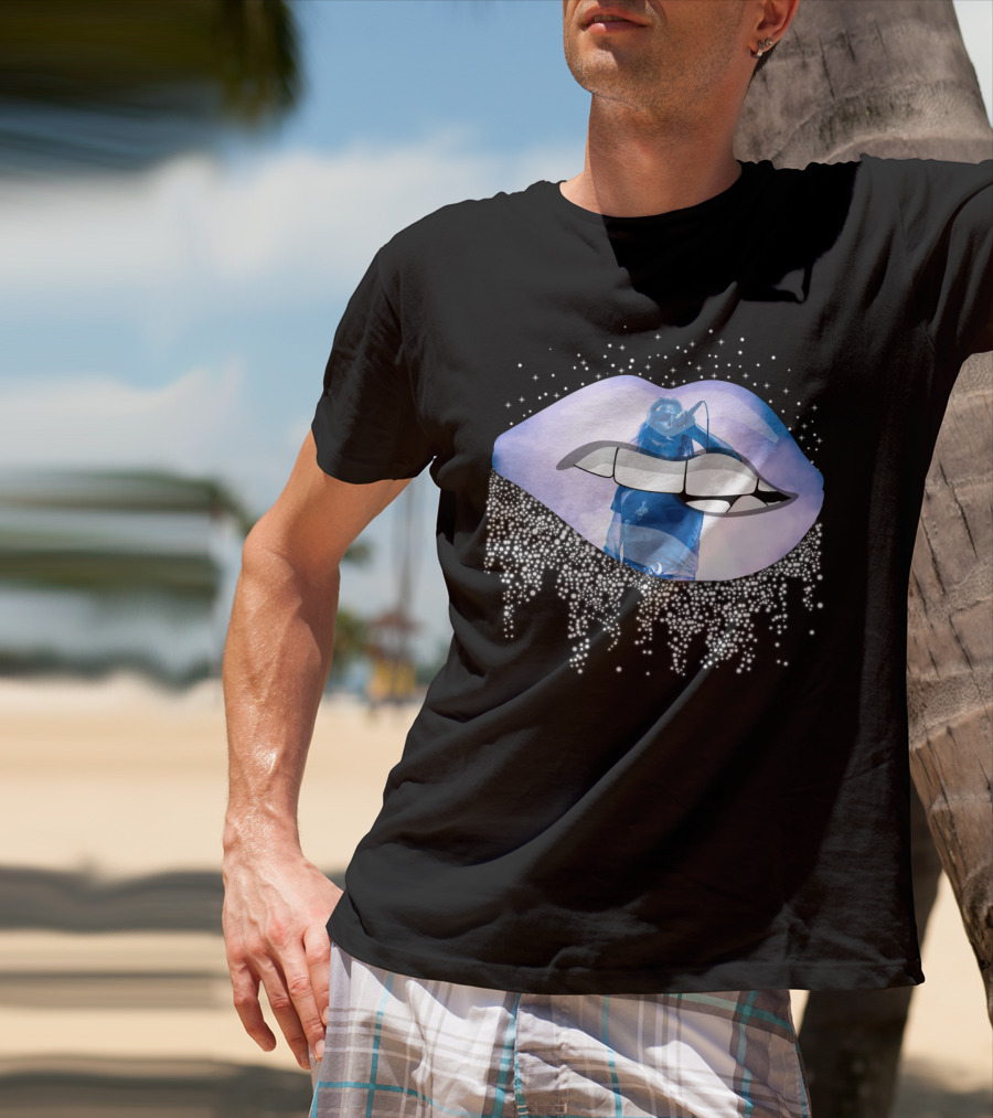 Danzig Fansite Lips Design With Stage Performer And Elements T-Shirt