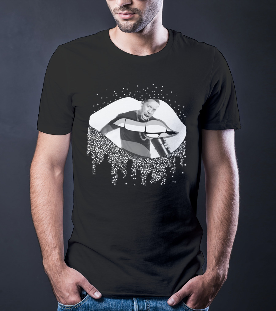 Ludacris Graphic Lips Illustration With Black And White Cup T-Shirt