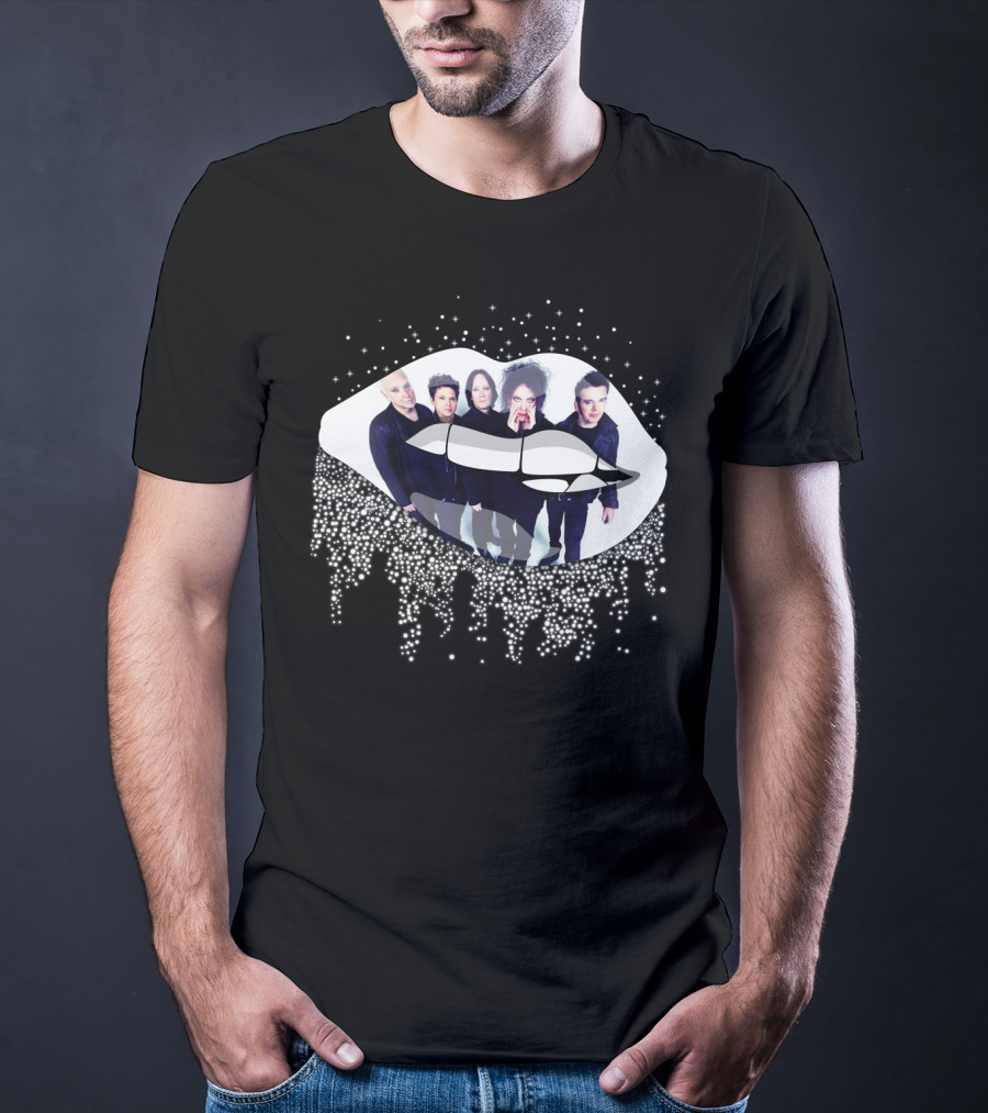 The Cure Band Members Inside Glittering Lips T-Shirt