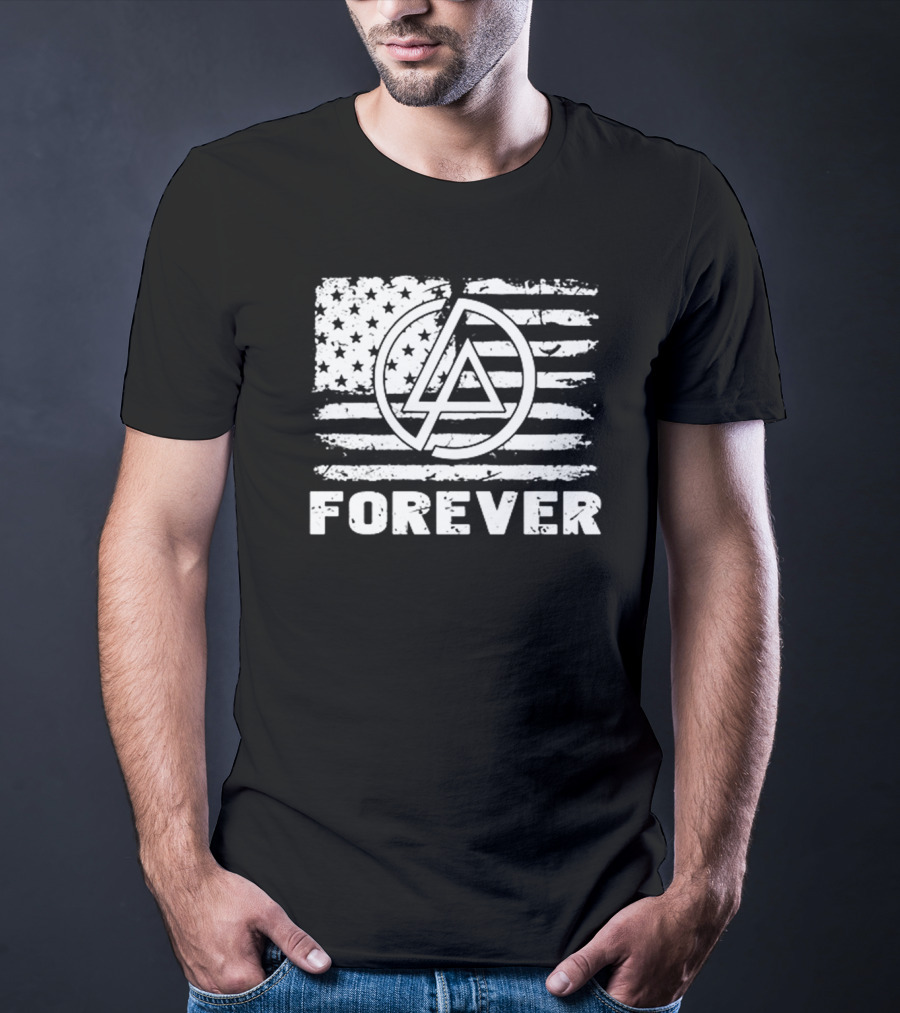 Linkin Park Forever American Flag Lp T-Shirt