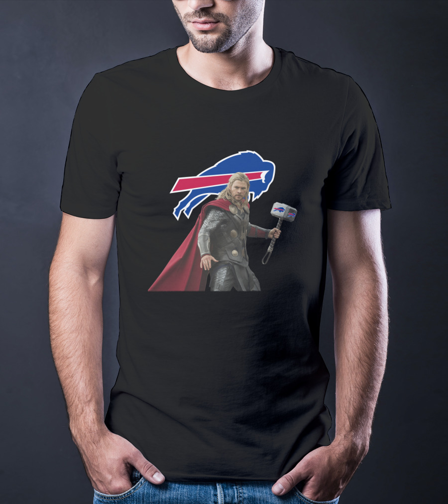 Buffalo Bills Thor Hammer Crossover T-Shirt