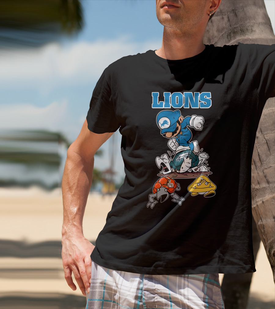 Lions Detroit Football Character Adventure T-Shirt