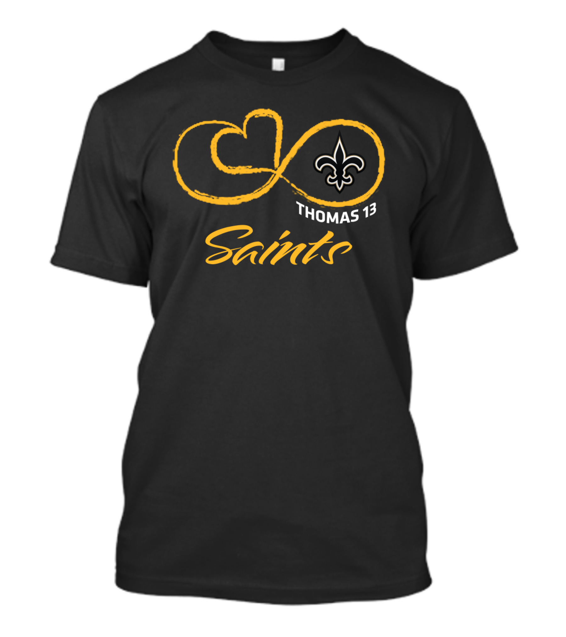 New Orleans Saints Thomas 13 Fleur-De-Lis Infinity Symbol T-Shirt
