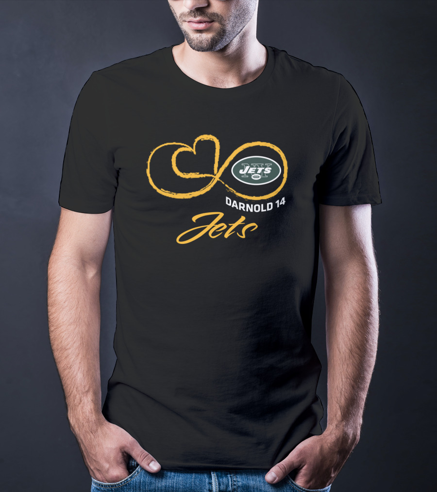 Jets Darnold 14 Infinity Symbol New York T-Shirt