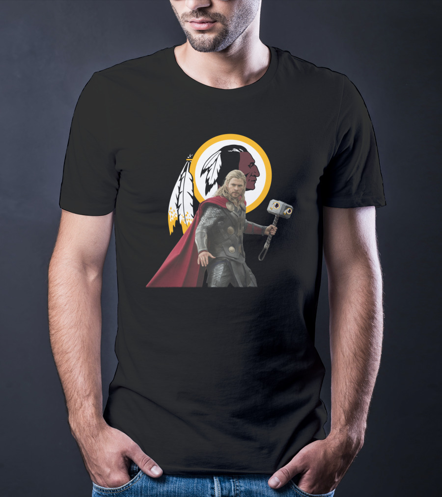Washington Redskins Thor Mjolnir Crossover T-Shirt