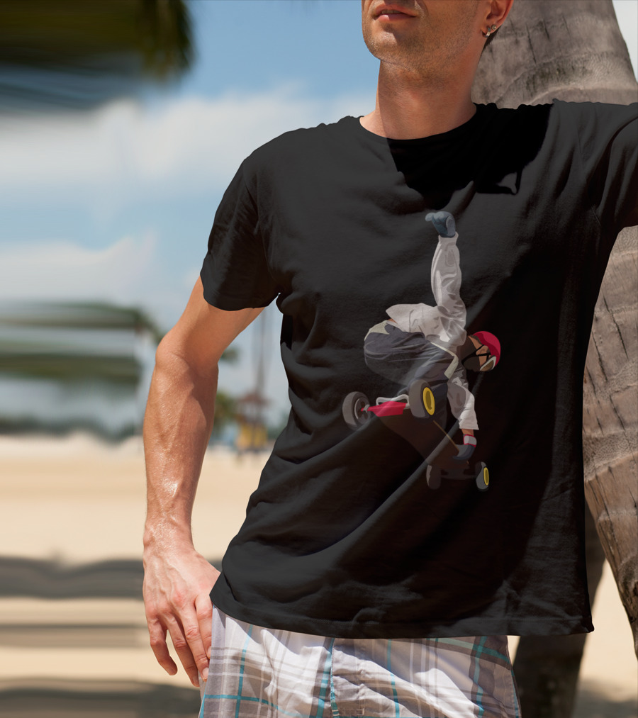 Dynamic Skateboarding Snowboarding Trick On Skate Shoes T-Shirt